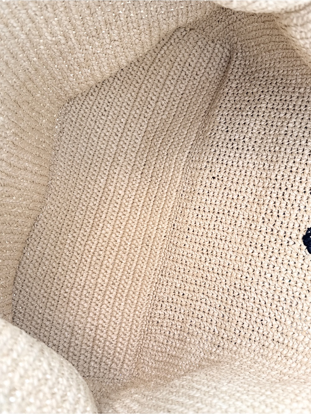 ✨NEW✨PRADA Yarn Raffia Effect Embroidered Logo Large Crochet Tote Bag - Natural - Picture 11 of 16